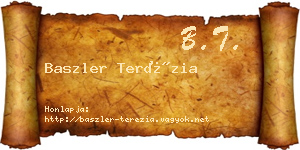 Baszler Terézia névjegykártya
